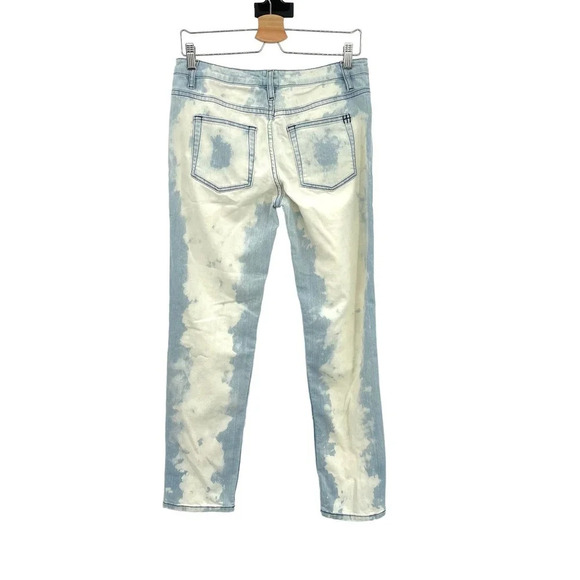 Haute Hippie Denim Outstanding Acid Wash Bleached Boyfriend Jeans Size 26 - Picture 5 of 8